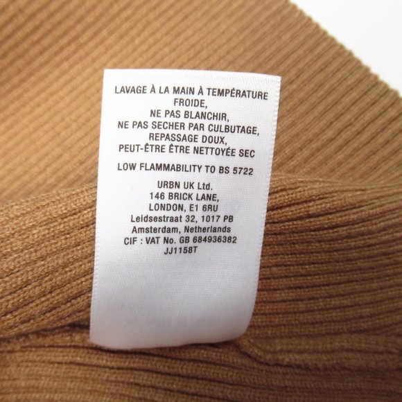 Anthropologie Maeve Ribbed Slim Cardigan Honey Brown XS Petite XSP - Picture 8 of 9